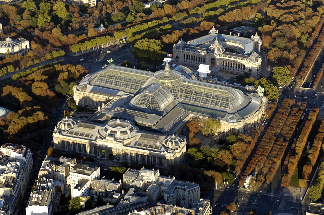 Vista aérea do Grand Palais, em Paris