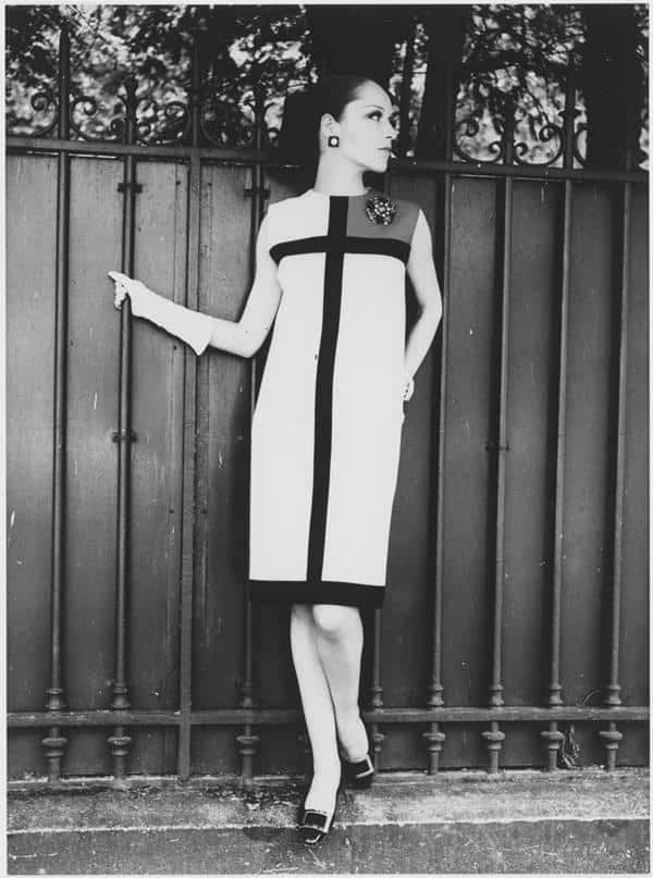 Vestido da coleção inspirada em Mondrian, de Yves Saint Laurent