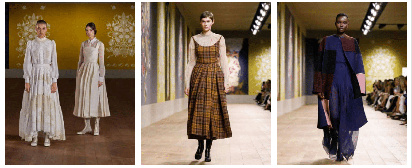 Looks da Dior, na temporada de outono/inverno 2022/23, durante a Semana de Alta-Costura
