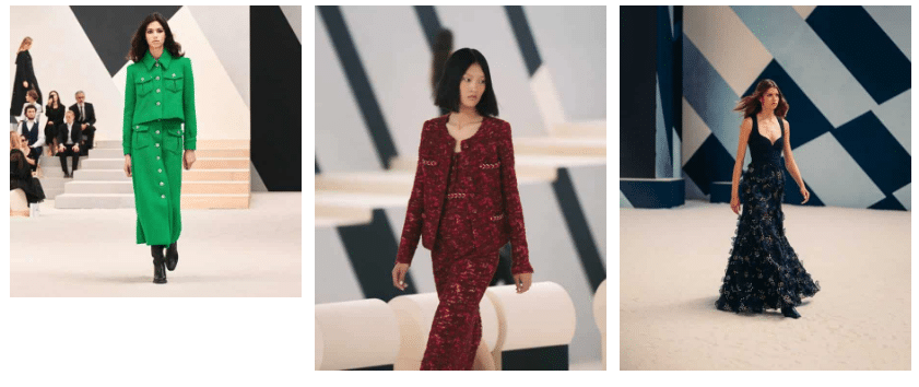 Look da Chanel, na temporada de outono/inverno 2022/23, durante a Semana de Alta-Costura